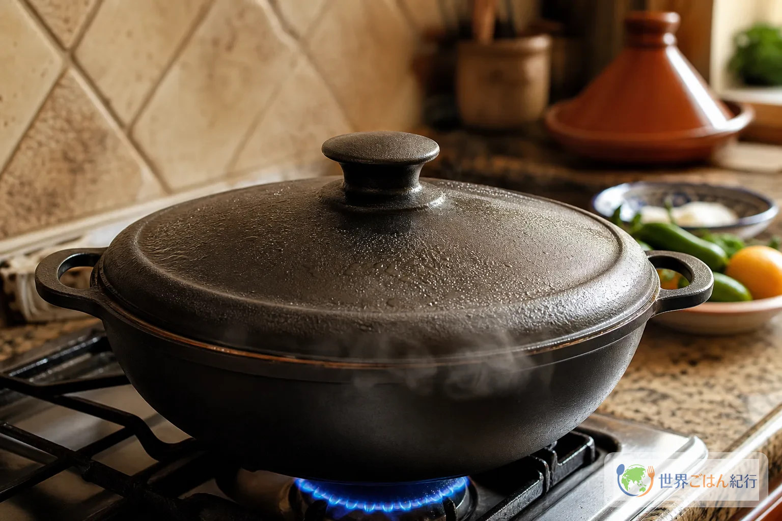 手順3: 蓋を閉じ、最初の蒸気を作る