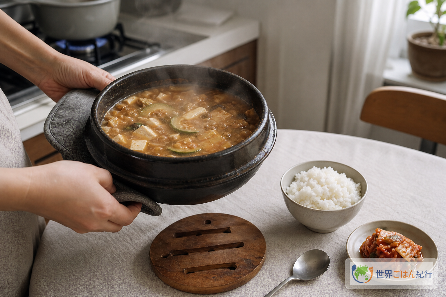 手順6: 熱いまま食卓へ出す（2分）