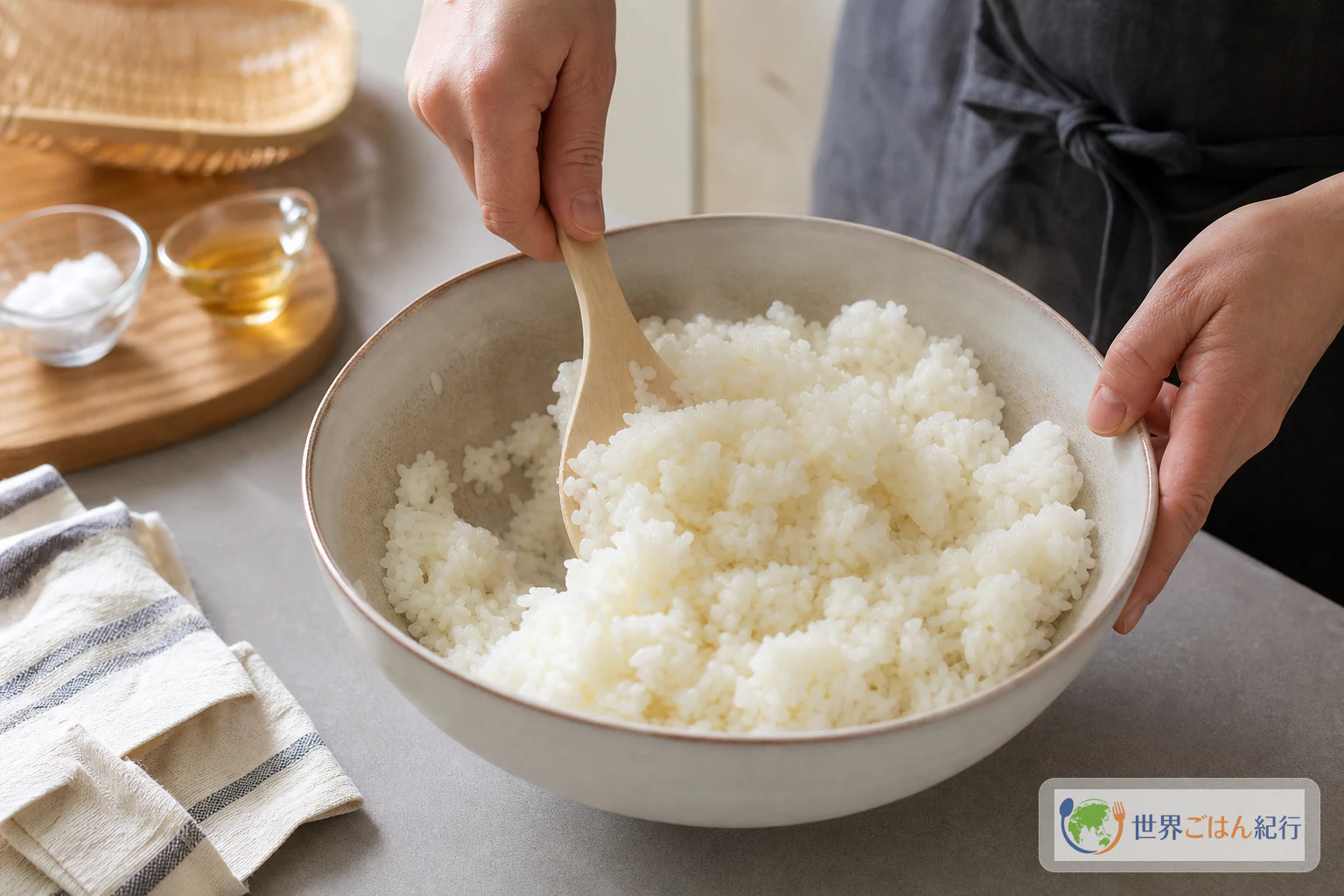 手順1: ご飯を整える