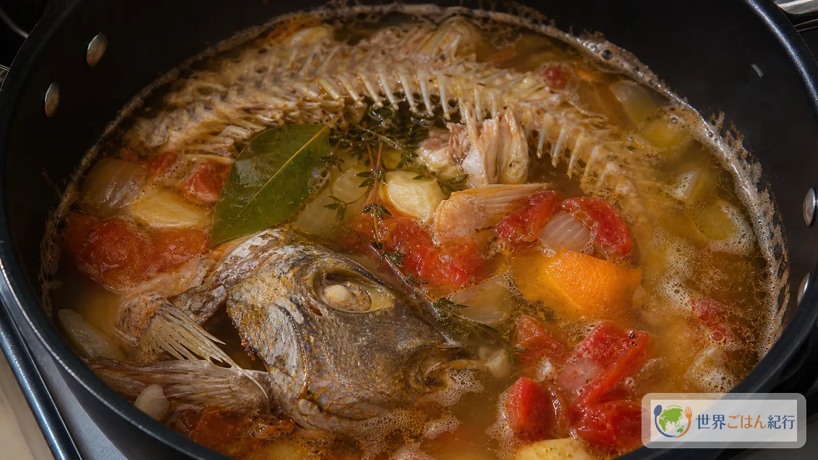 手順3: 魚あらでスープを取る