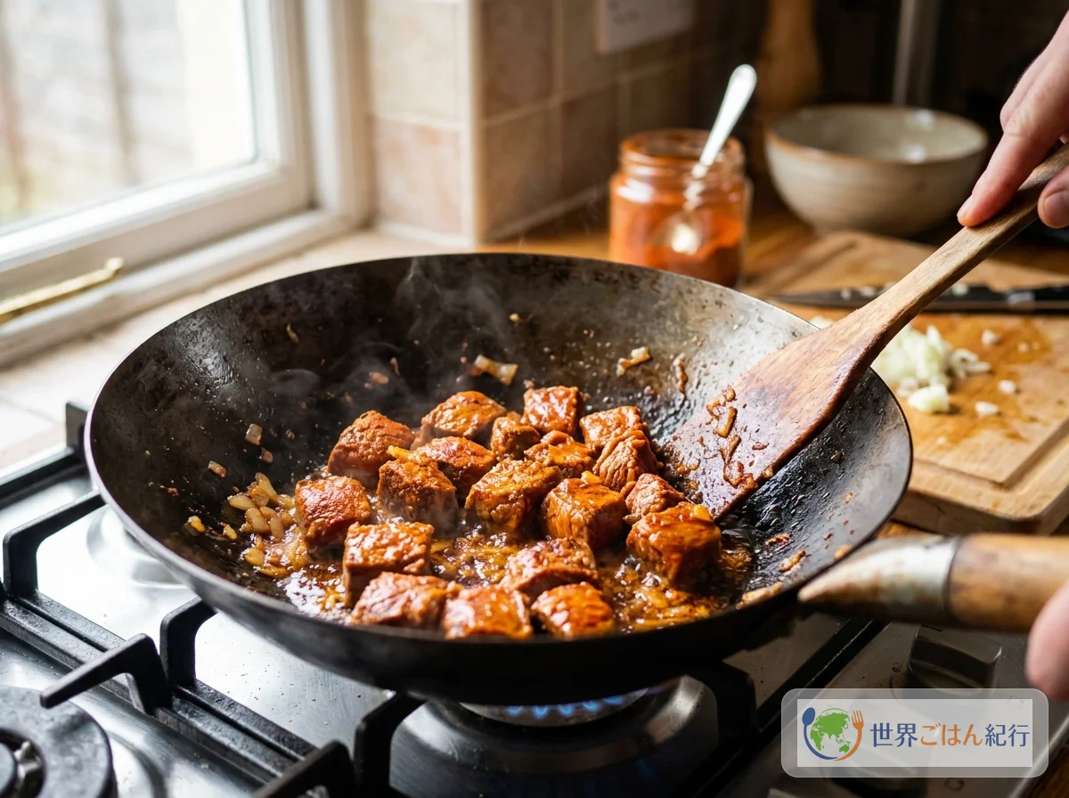 手順3: 牛肉を焼く