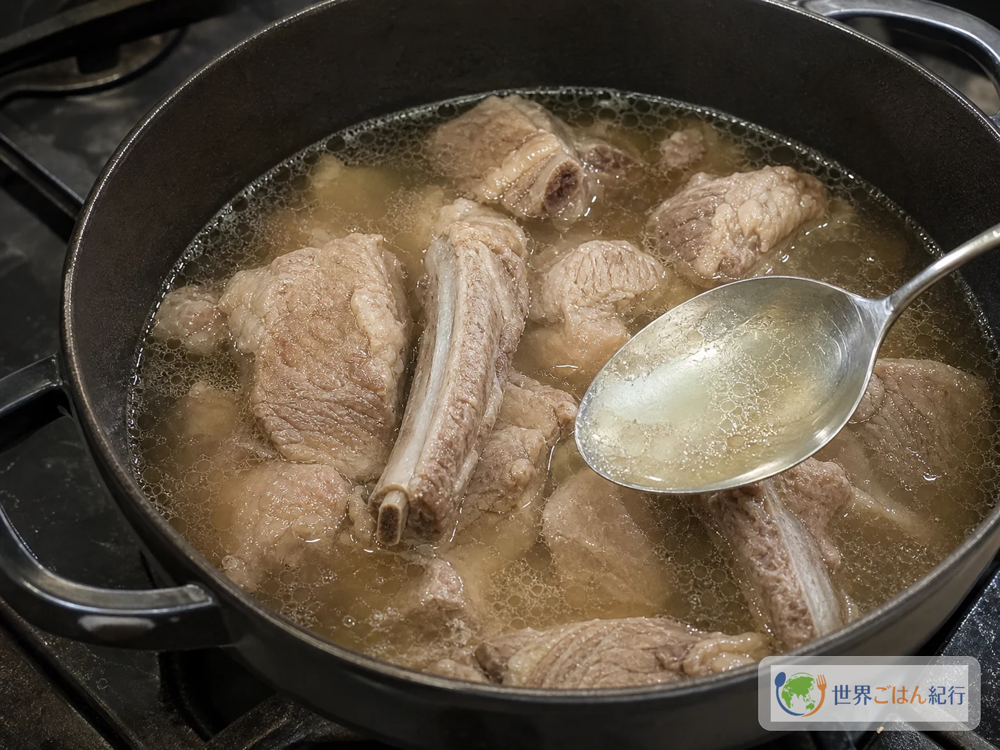 手順2: 豚肉を弱火でやわらかく煮る
