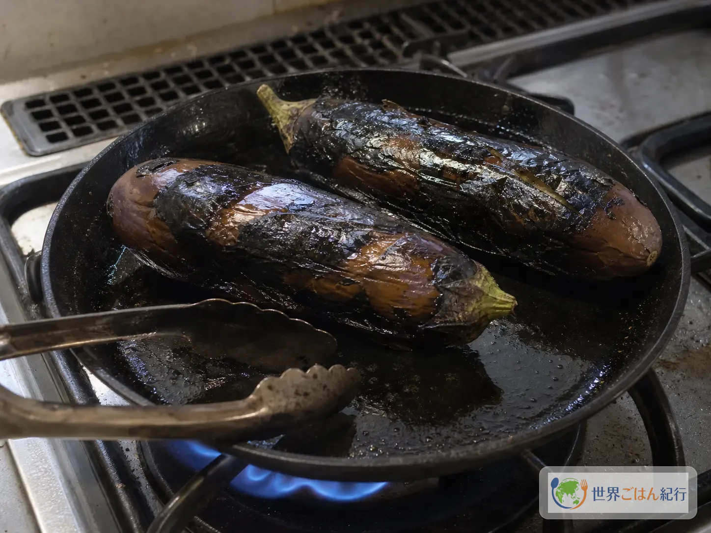 手順2: 皮を焦がして中まで焼く