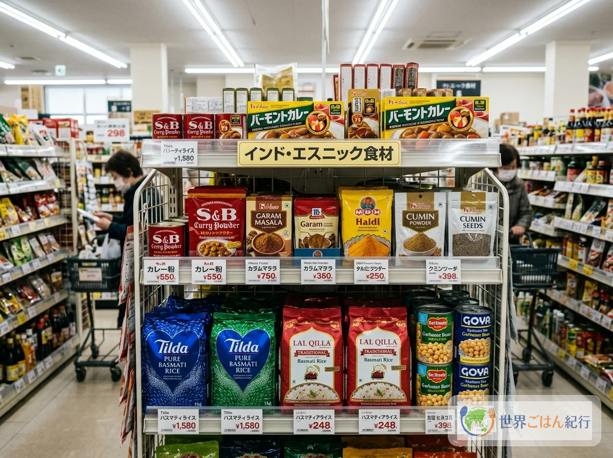 日本のスーパーで手に入るインドスパイスとレンズ豆