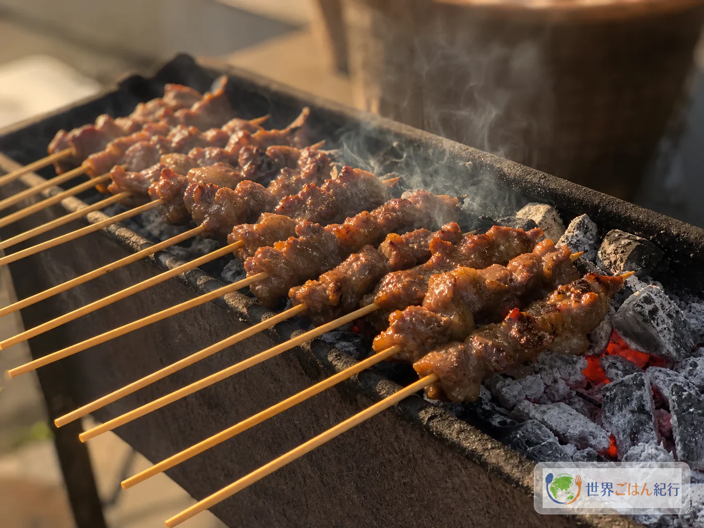 手順6: 炭火または魚焼きグリルを熱する