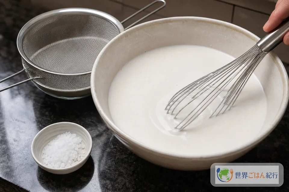 手順3: 塩味の上層を作る