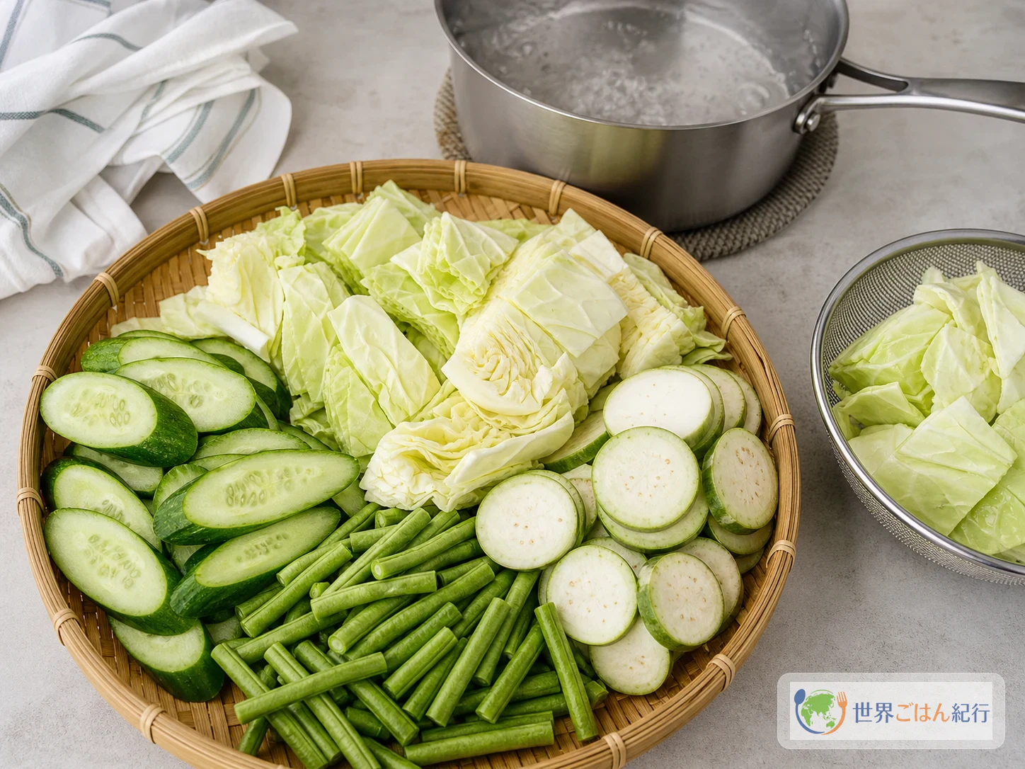 手順2: 野菜を切り、火を通す